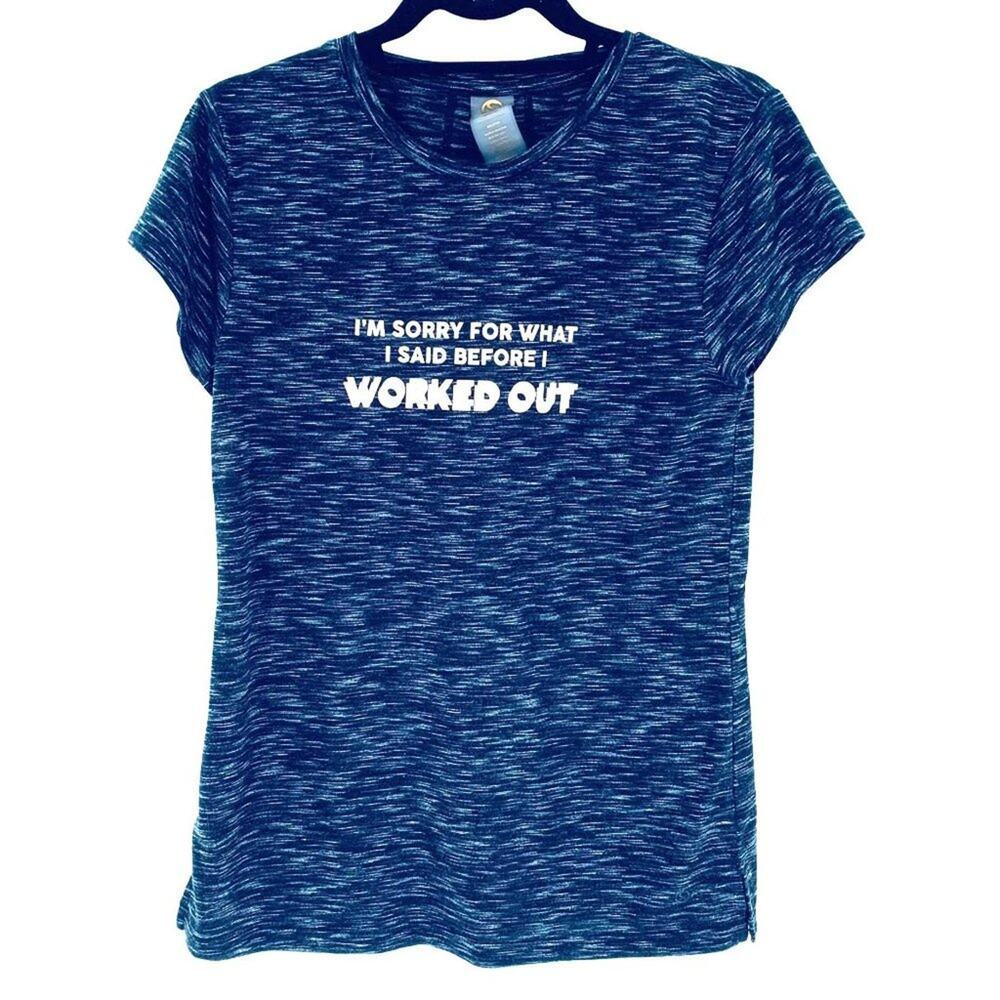 SHAPE Women's "I'm Sorry for What I said before I worked out" Sleeve Grey‎ Sz M
